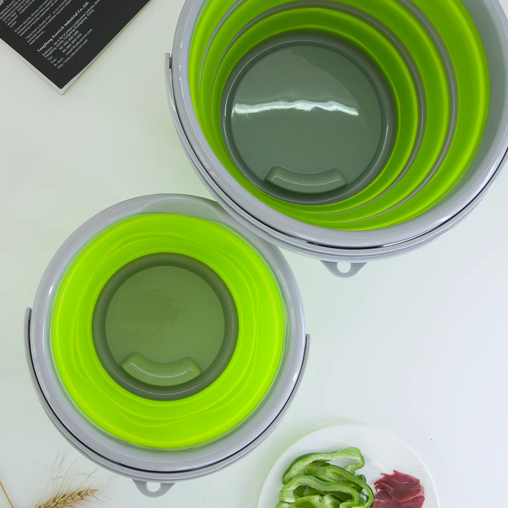 Складное Силиконовое ведро XYj большой емкости экономия места моющаяся для