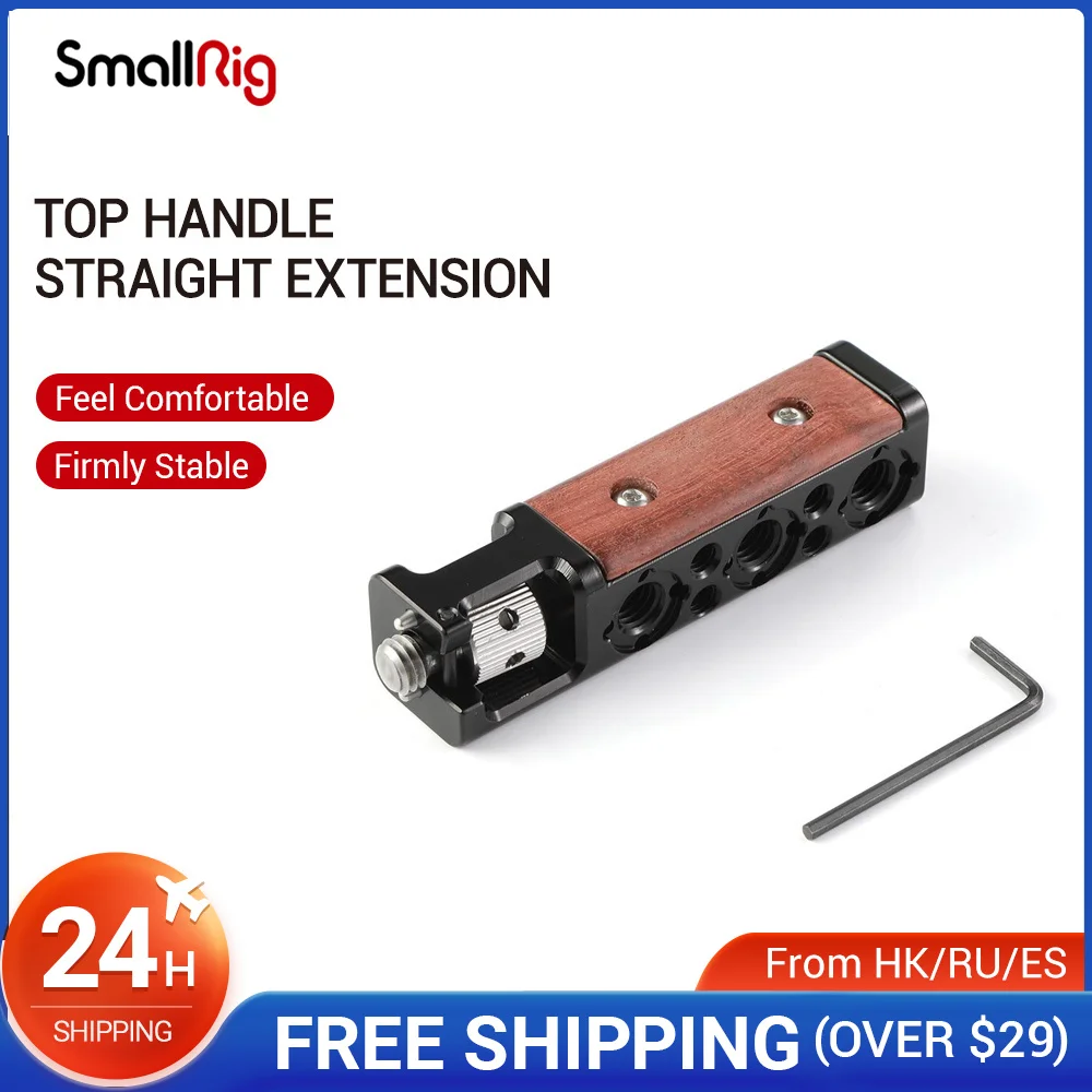 

Прямой удлинитель SmallRig с фиксирующим отверстием ARRI/Встроенная древесина для расширения клетки камеры DSLR-HTR2297