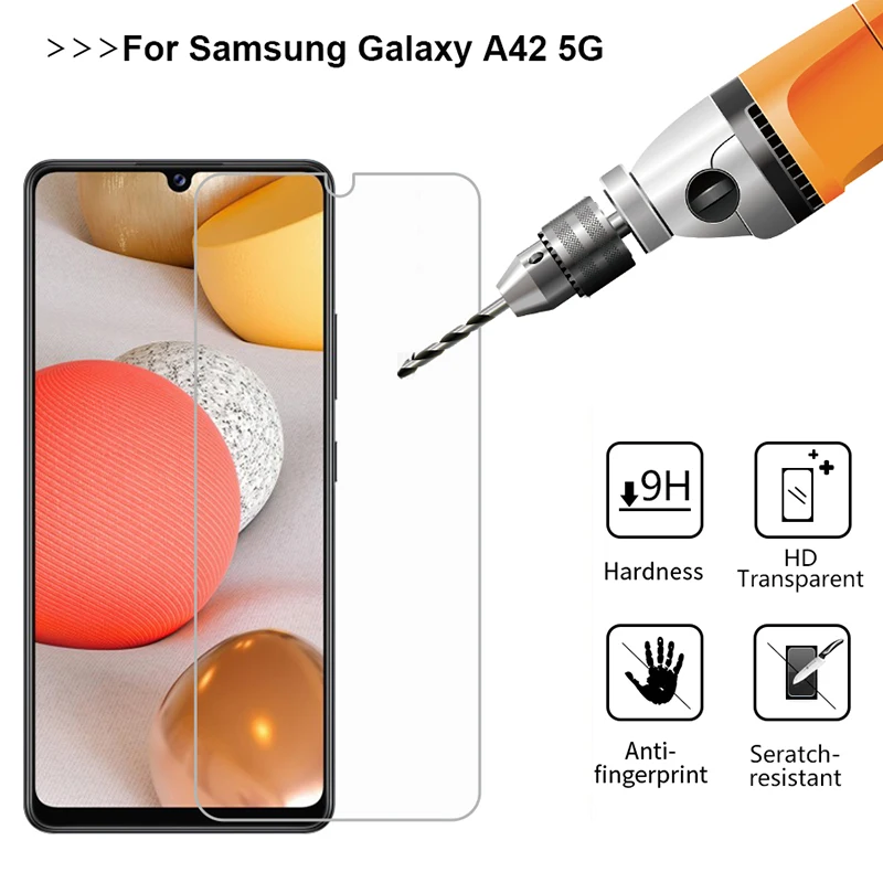 

3 шт. Защитное стекло для Samsung Galaxy A42 5G защита для экрана из закаленного стекла с защитой от отпечатков клей, Защитная пленка для samsung A42 A41 42 a