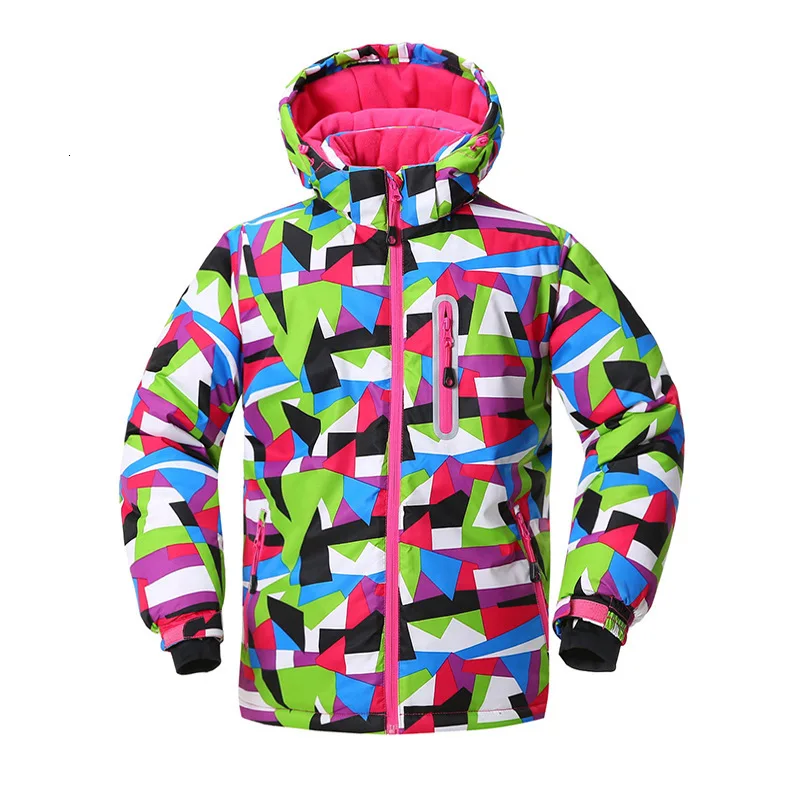 

Children Outdoors Clothes Thickening Warm Skiing Jacket Even Hat Waterproof Winter Jacket Coat For Kids Warm Outerwear