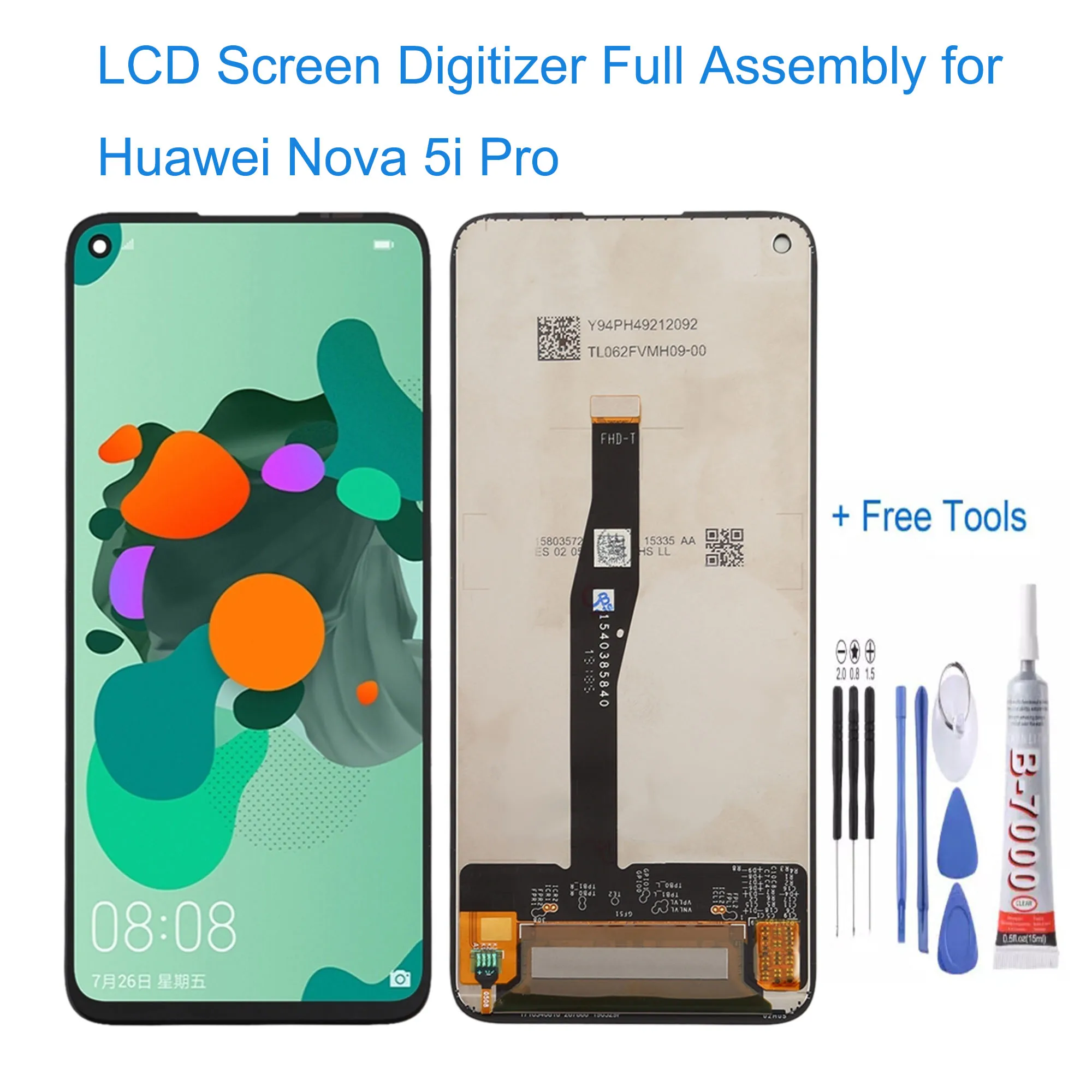 

LCD Screen and Digitizer Full Assembly for Huawei Nova 5i Pro Free Tools