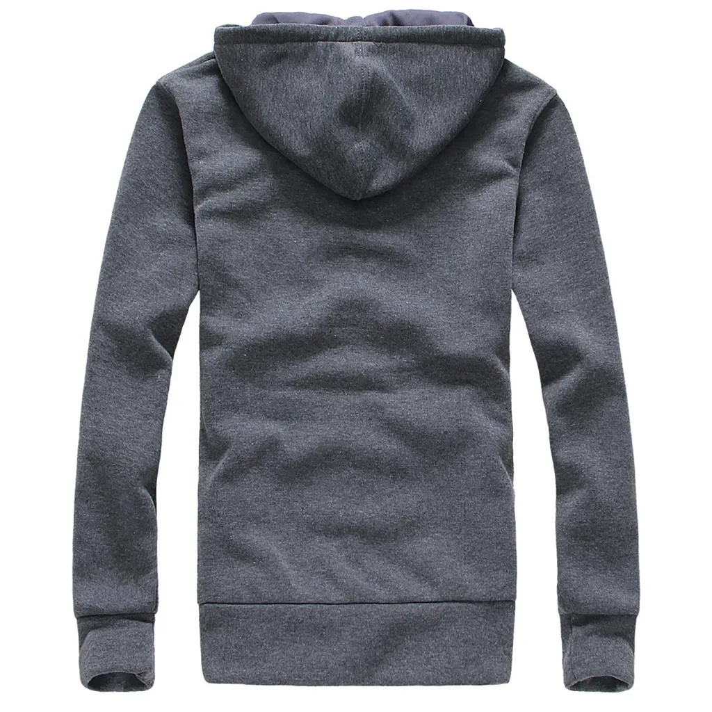 Мужские пальто простые модные толстовки с длинными рукавами кардиган капюшоном