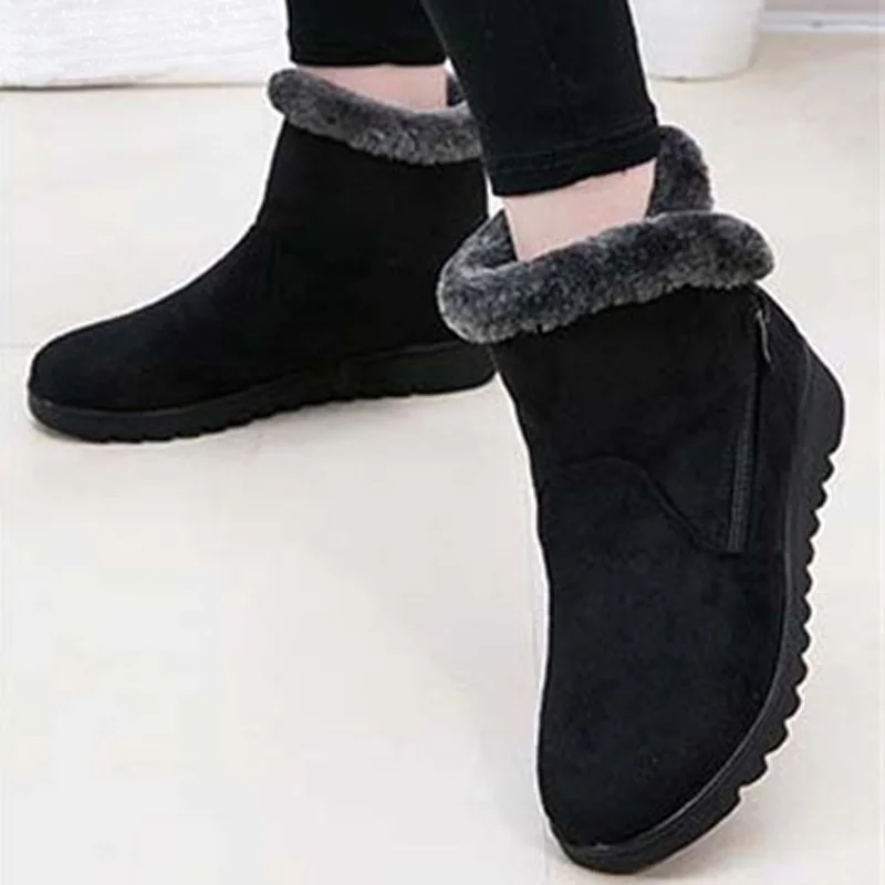 Зимние Повседневные Теплые ботильоны для снежной погоды женская обувь Po Tas Mujie