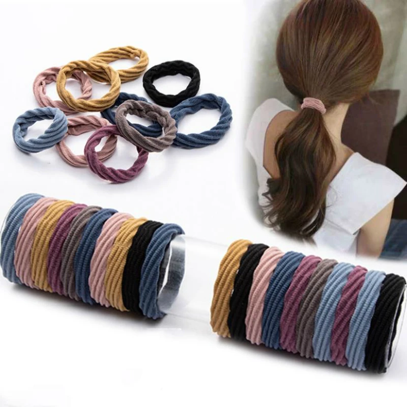 

10pcs/lot Women Elastic Hair Bands Seamless Fabric Hair Bands Hair Accessories Girl