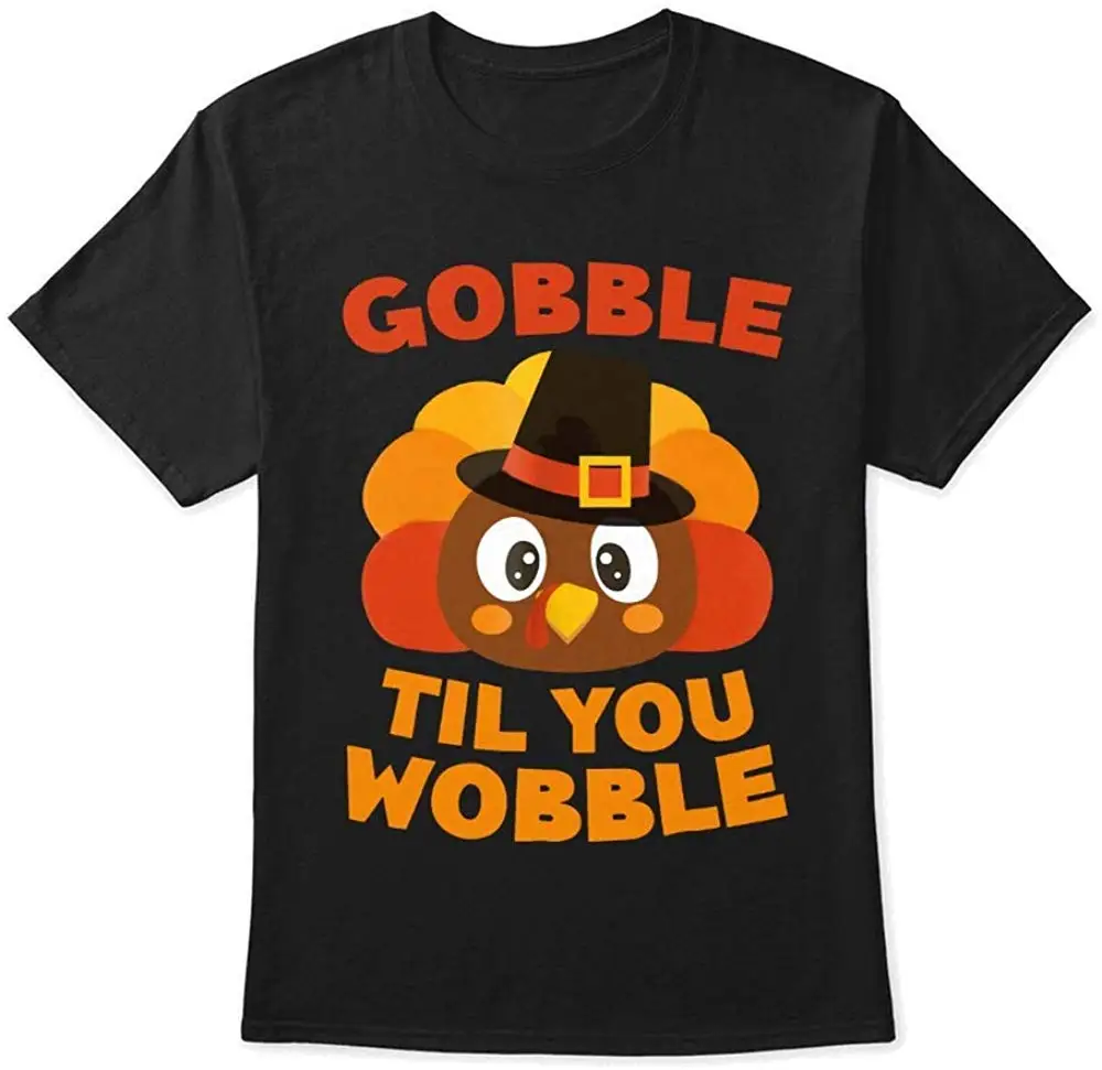 Gobble til You Wobble День благодарения Футболка-Hanes Tagless футболка унисекс мужская женская