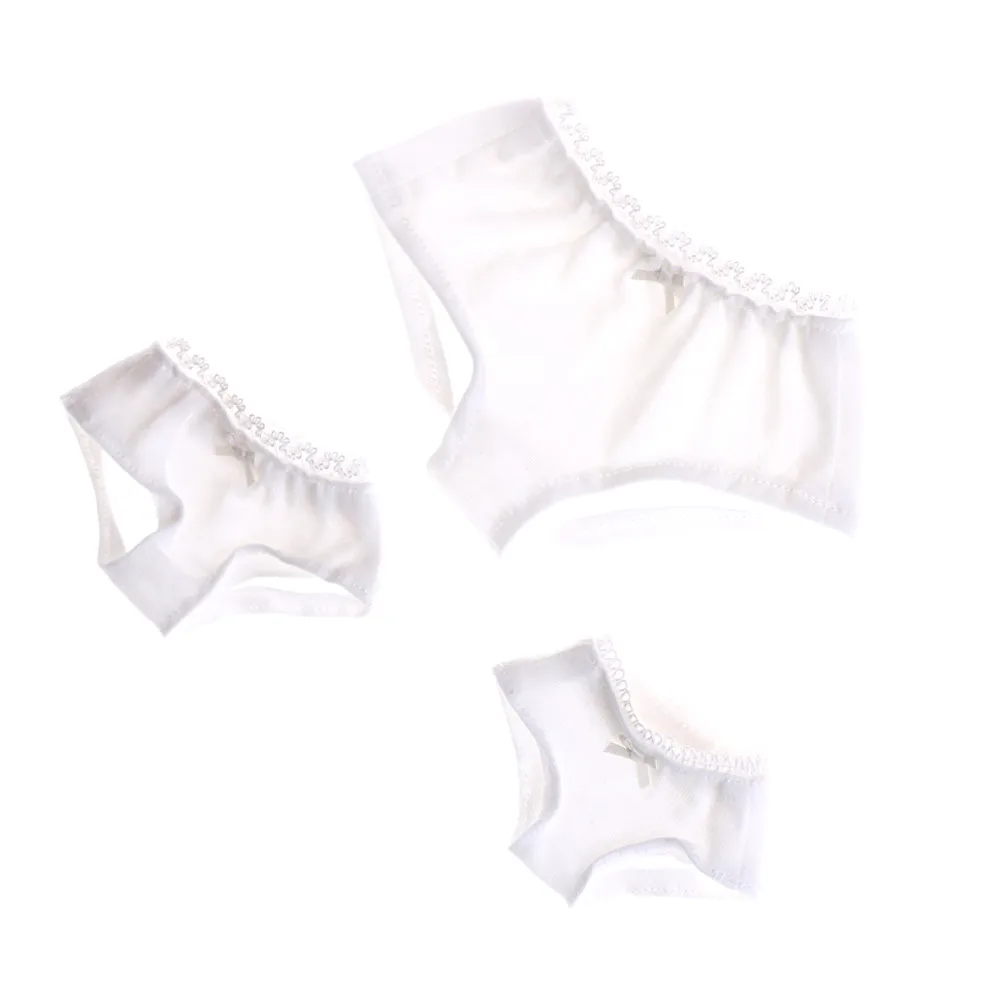 

1/3 1/4 1/6 Solid White Underwear Briefs For Baby Dolls Clothes Girl Birthday Gift new Arrivals Dolls Accessories