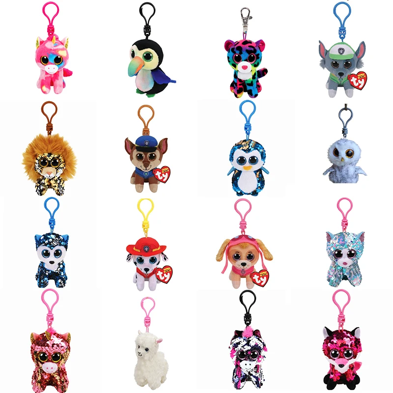 

TY Beanie Boos Keychain Toy Unicorn Baby Keyclip Owl Giraffe Monkey Doll Plush Stuffed Animal Collectible Toy Christmas Gifts