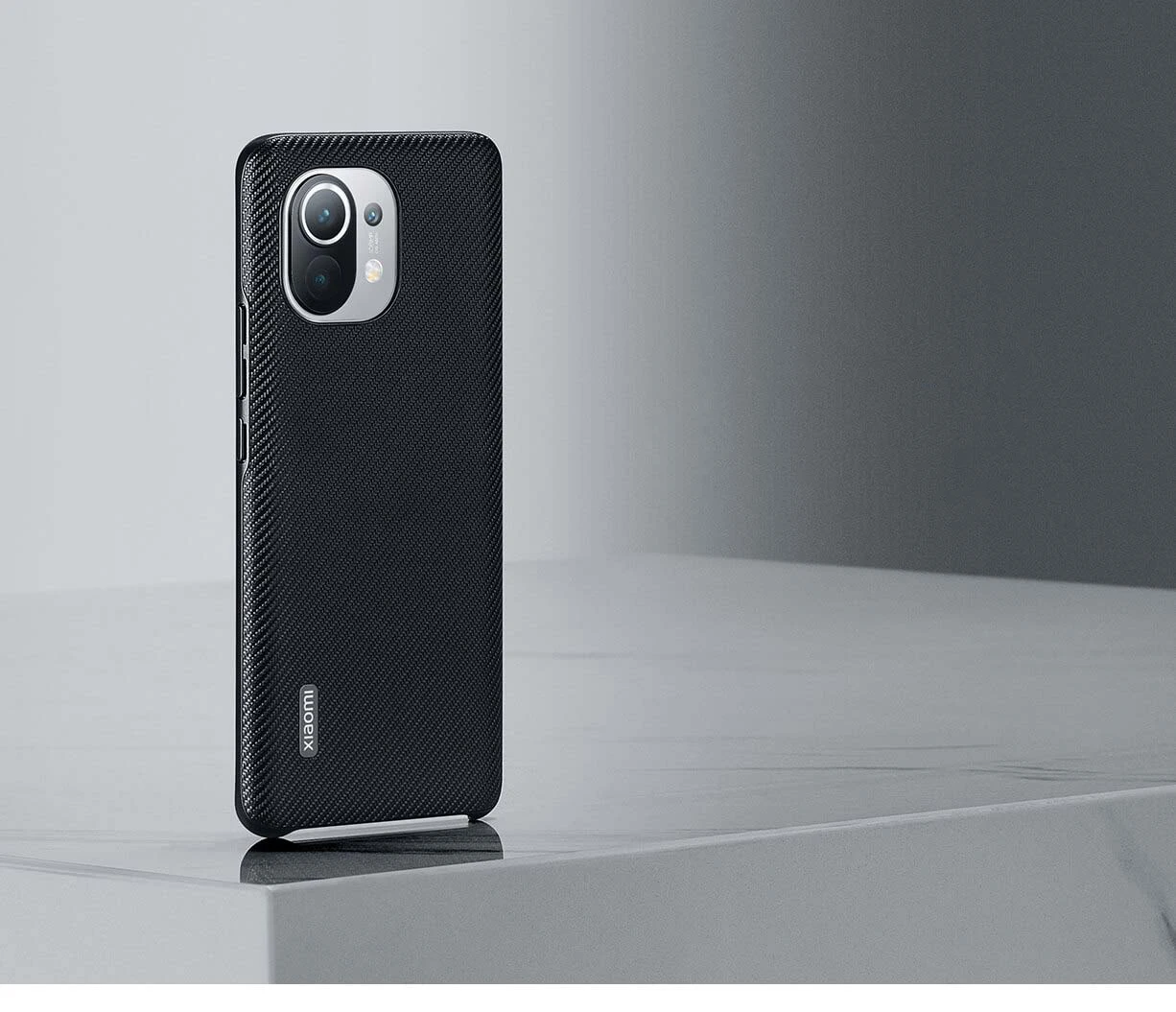 Оригинальный чехол для Xiaomi Mi 11 кевларовый текстурный тонкая и легкая комплексная