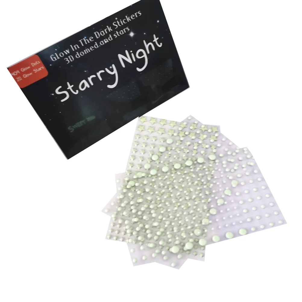 

Creative 3D Fluorescent Stickers Three-Dimensional Wall Stickers Star Dot Glow Dark Ceiling Decoration Stereoscopic Luminous