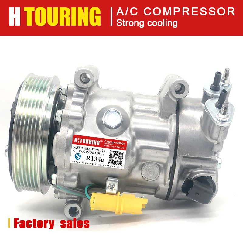 Компрессор переменного тока для peugeot 308 307 508 3008 6453WN 5008 9651911480 9646416780 6453QL 6453QN 130546R