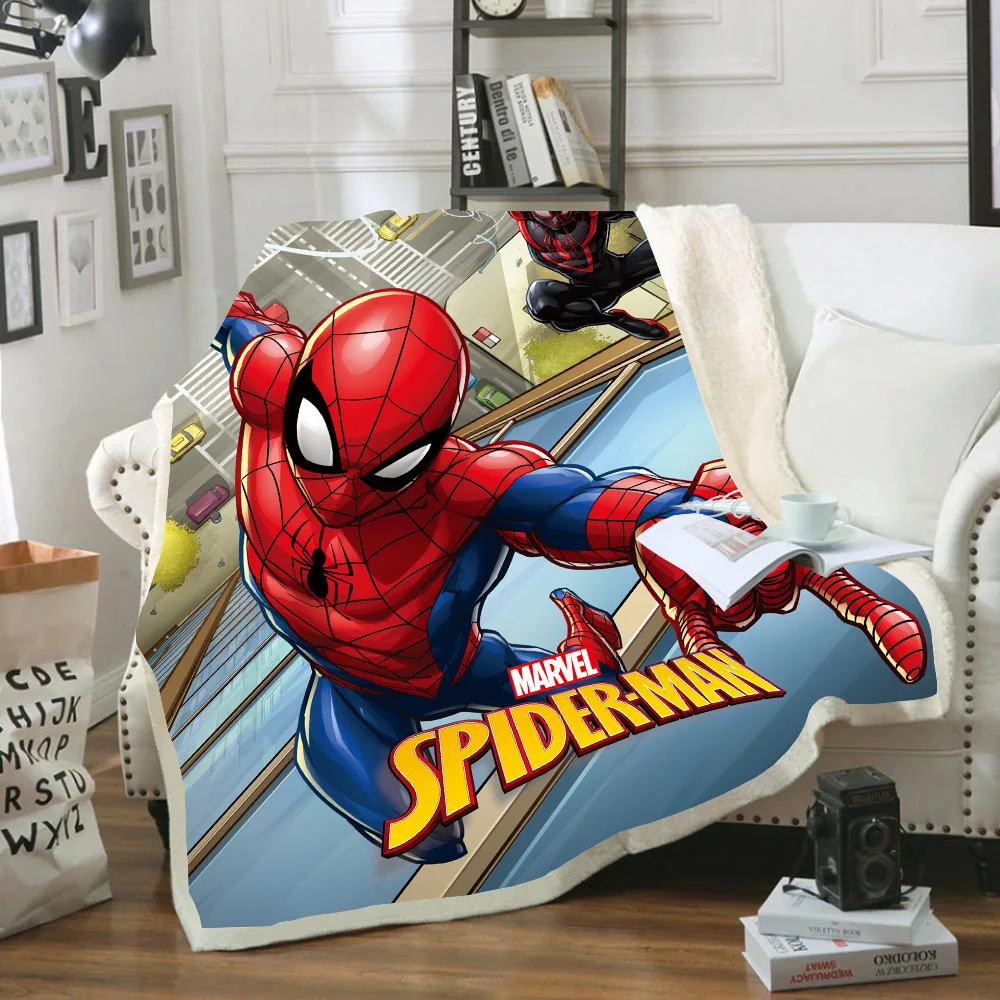 Disney Spiderman Blanket Warm Cosy Sherpa Winter Covering Throws on Bed Crib Couch Home Decor Gift for Baby Boys Children Kids | Дом и сад