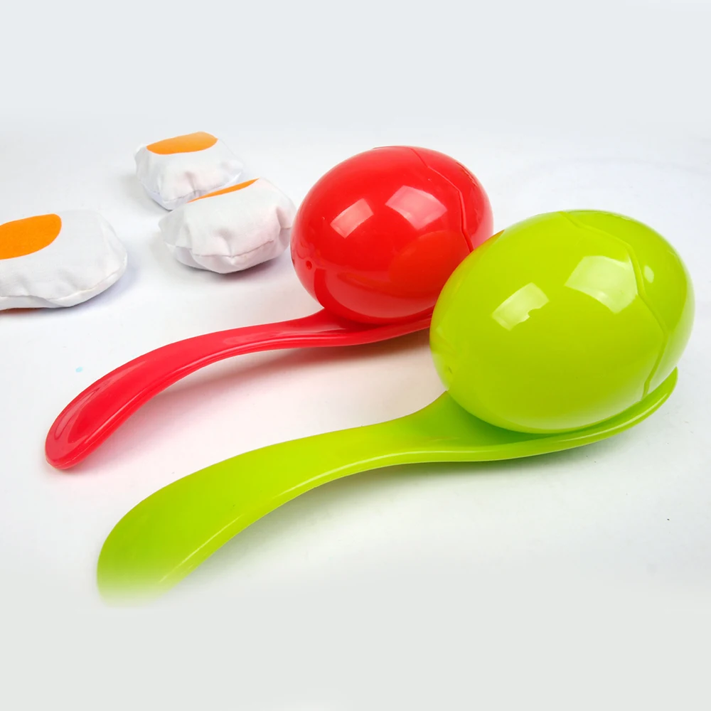 Outdoor Sports Support Toys Eggs Running Games Sensory Training Set spoons with eggs race Educational multifunction game | Игрушки и