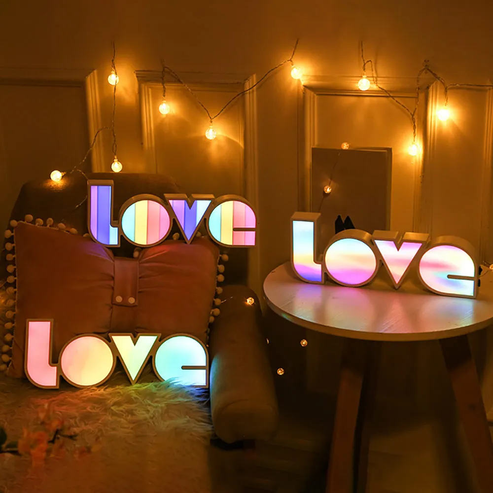 

Konesky Alphabet Light Colorful LED Letter Lamp Decoration Night Light for Party Bedroom Wedding Birthday Christmas Decor Gift