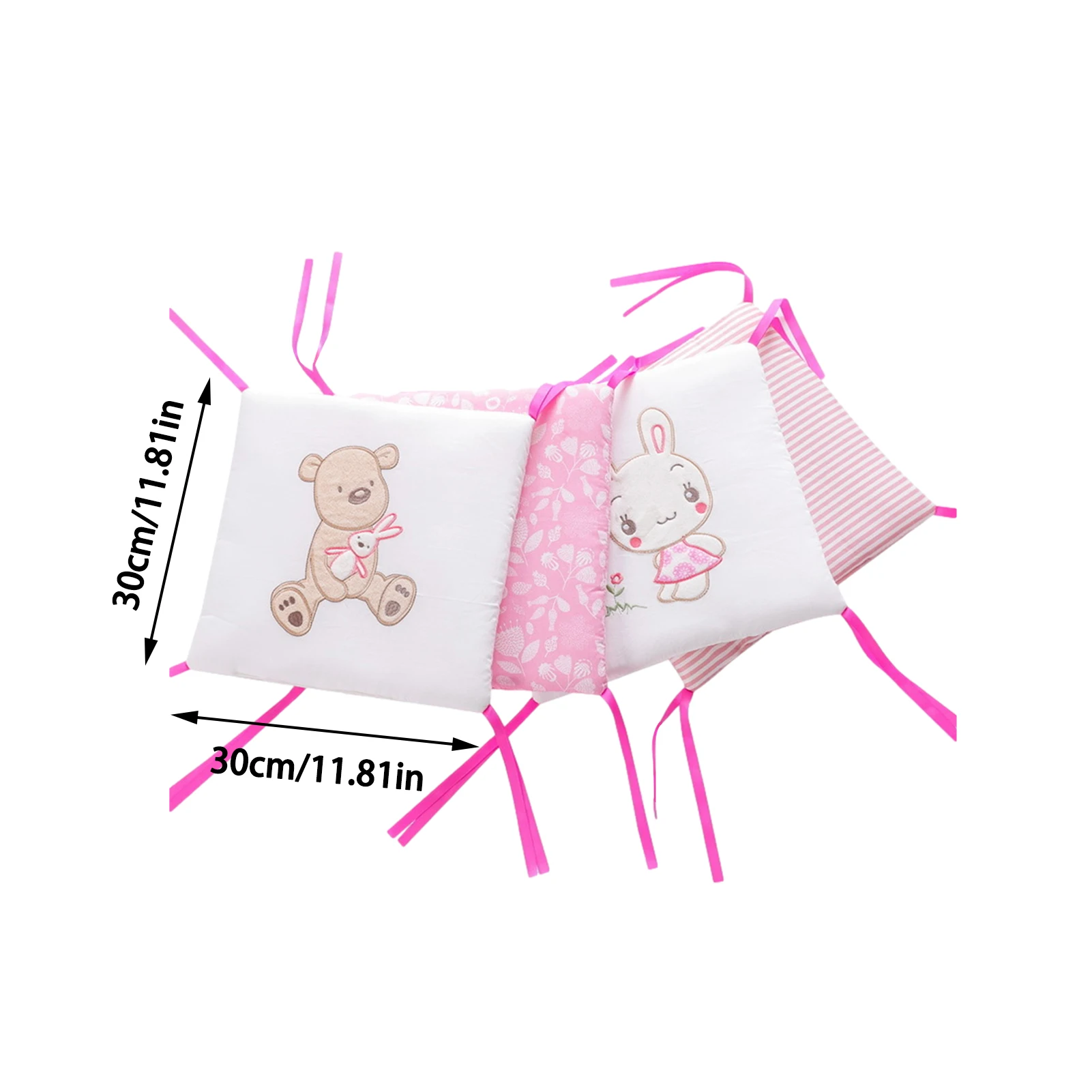 

Baby Bed Soft Bumper Double-faced Detachable Newborn Crib Around Cot Protector Kids Room Decor Safe Anti-collision Baby Care