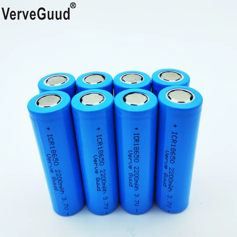 VerveGuud новая Оригинальная реальная емкость ICR18650 22F 3 7 в 2200 мАч 18650 литиевая