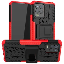 For Realme 8 Case Armor Rubber Silicone Hard Kickstand Bumper Protective Case For Realme 8 Cover for Realme 8 Pro Realme 8 5G