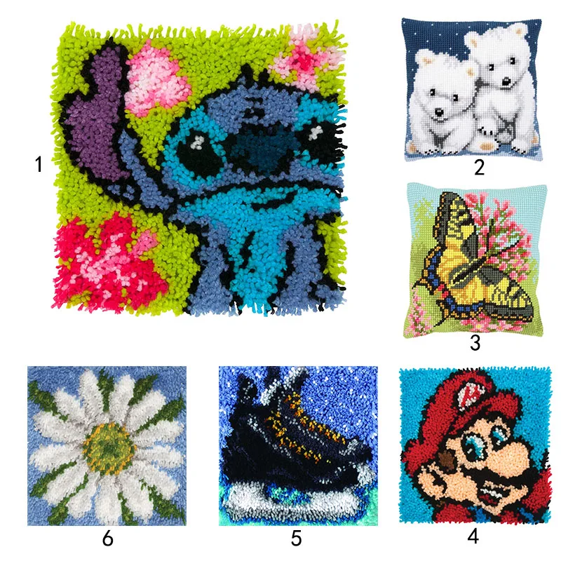 Вышивка подушки | подушка набор крючков защелки Сделай Сам вышивка ковров