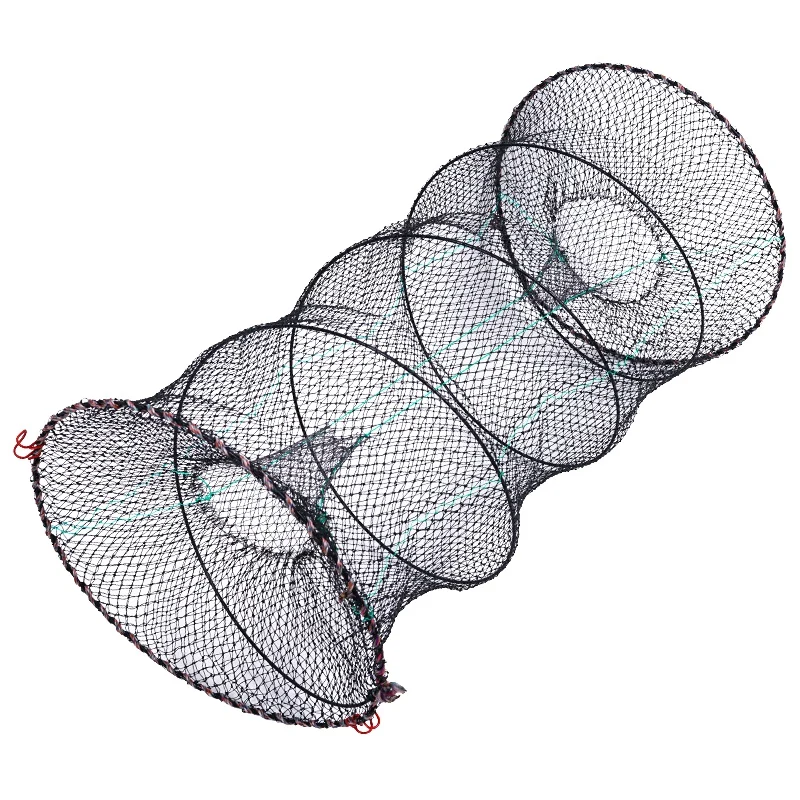 

Складная приманка, сетчатая ловушка, портативная рыболовная сеть, клетка для креветок для рыбы, раков, крабов с плавающим кругом