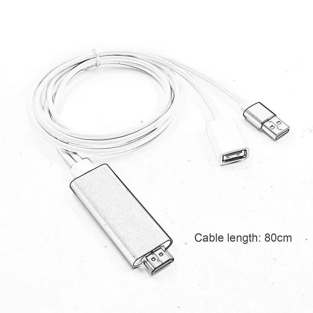 8 контактный HDMI Кабель адаптер для iPhone 7 и 7Plus 6 6s 5 /mini iPad Air| |