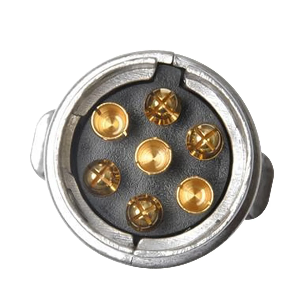 12V 7 Way круглый Пластик RV прицеп разъем контактный адаптера Электрический