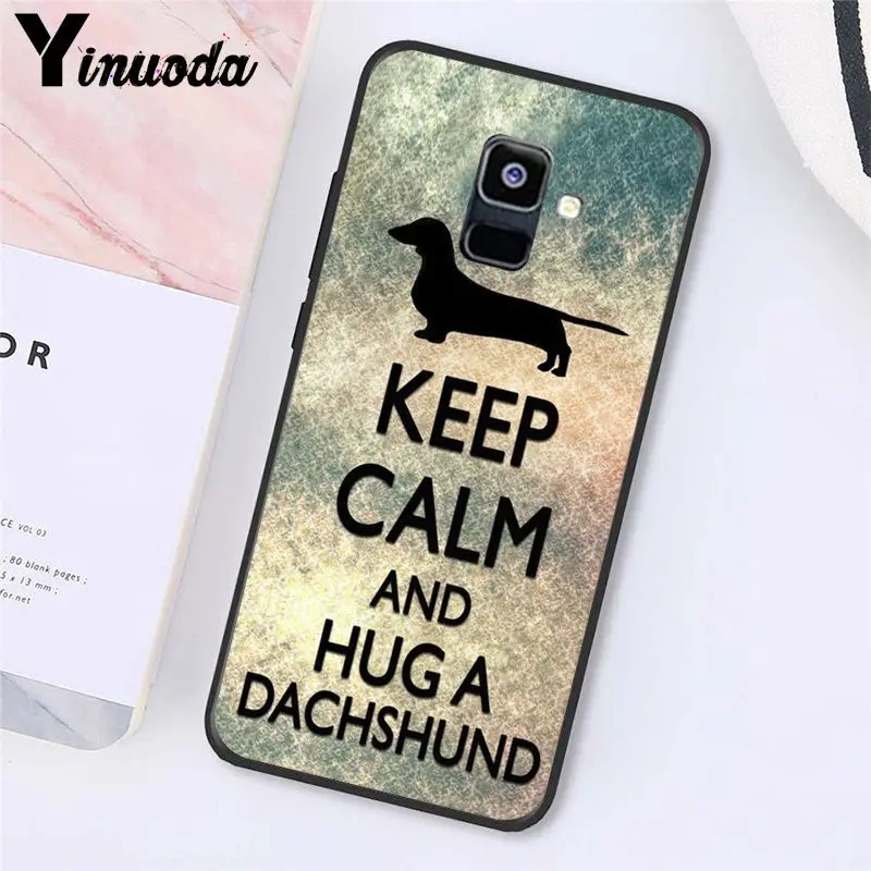 Yinuoda мультфильм Животные собаки таксы, чехол для телефона для samsung Galaxy A7 A50 A70 A20 A30 A40 A8 A6Plus A8Plus A9