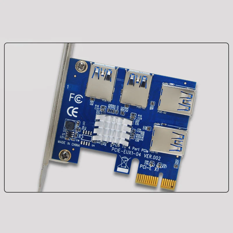 Плата расширения PCI переходник с 1 на 4 слота USB 3 0 кабели адаптера Райзер PCIE карты
