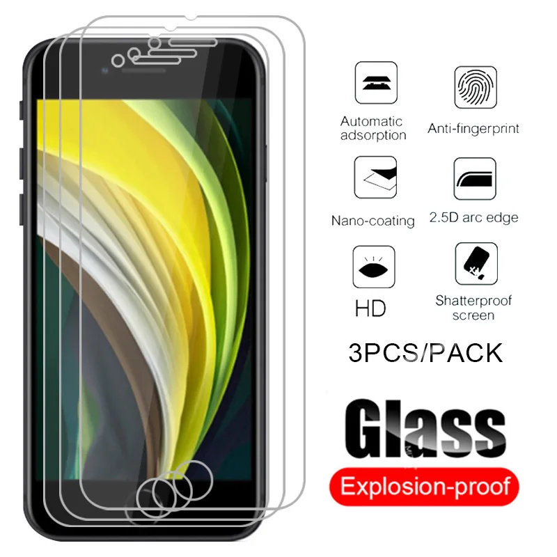 Закаленное стекло для iphone se 2020 Защитная пленка экрана 11 pro max xr x xs 6 7 8 plus 3