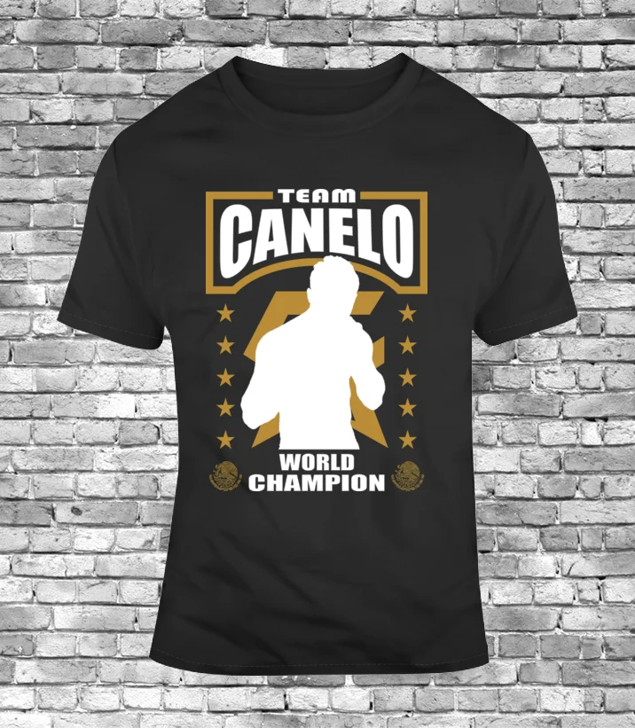 Команда Canelo силуэт бокс Альварес Мексика боксеры Ggg Golovkin Мужская футболка 2019