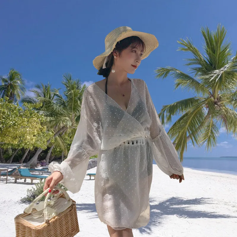 

Hot Women Sexy Beach Dress Swimwear Transparent Bikini Cover Up Bathing Suit