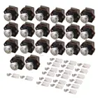 BQLZR 20 мм Открытие отверстия Кнопка блокировки без ключа защелка для шкафа фургона замок для RV ящика двери толщина 15-27 мм Упаковка из 20