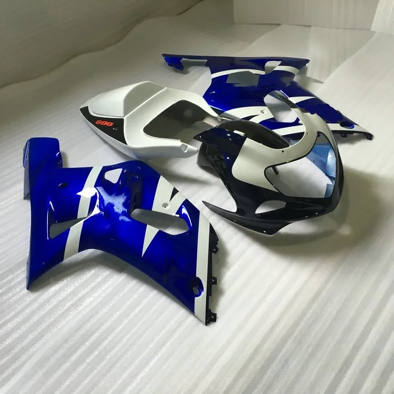 Топ номинальный комплект обтекателей для GSXR600 750 K1 01 02 03 GSXR 600 GSXR750 2001 2002 2003 белый