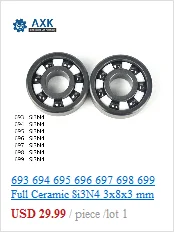 698 Гибридный керамический подшипник 8*19*6 мм ABEC-1(1 шт.) промышленный мотор шпинделя 698HC гибриды Si3N4 шариковые подшипники 3NC 698RS
