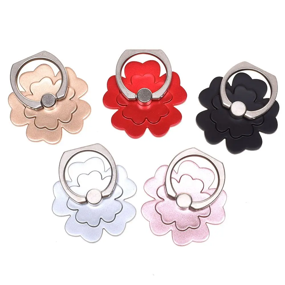 Клевера Металлический Кронштейн 360 ° Вращение держатель телефона с кольцом на