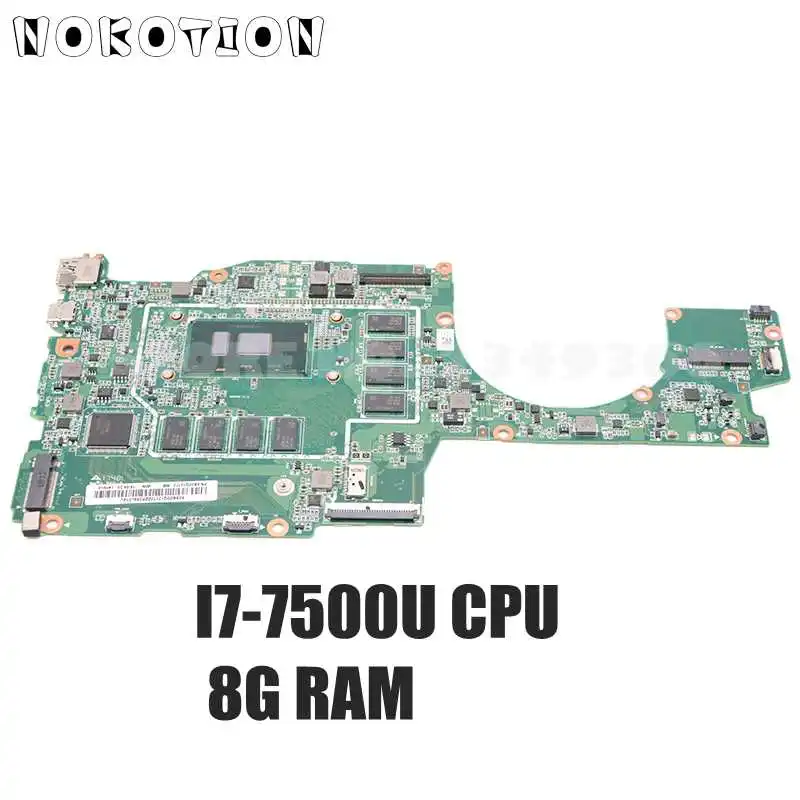 

NOKOTION For Lenovo Yoga 720 720-12IKB Laptop Motherboard I7-7500U CPU UMA 8G RAM 5B20Q12210 5B20Q12162 Mainboard
