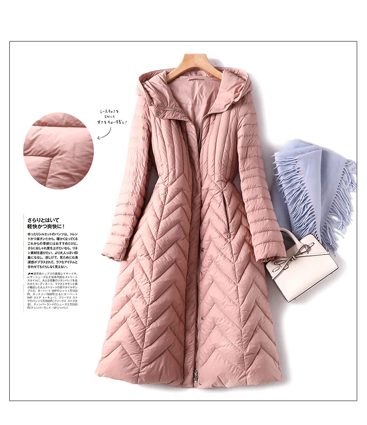 Coats Abrigos Mujer Invierno 2021 and Jackets 90% White Duck Down Zipper Hooded Woman Parkas Winter Warm Jacket for Women
