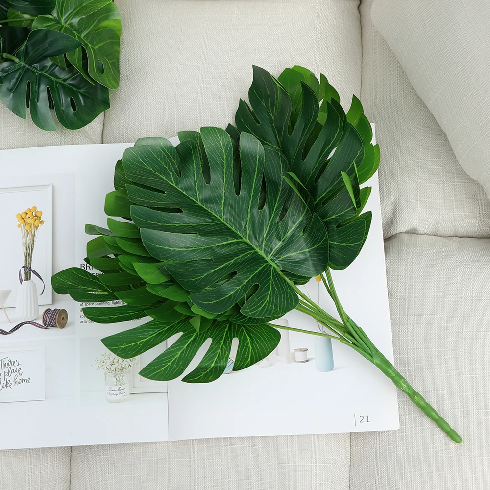 Искусственные растения зеленые листья в форме Панциря Черепахи Сад домашний