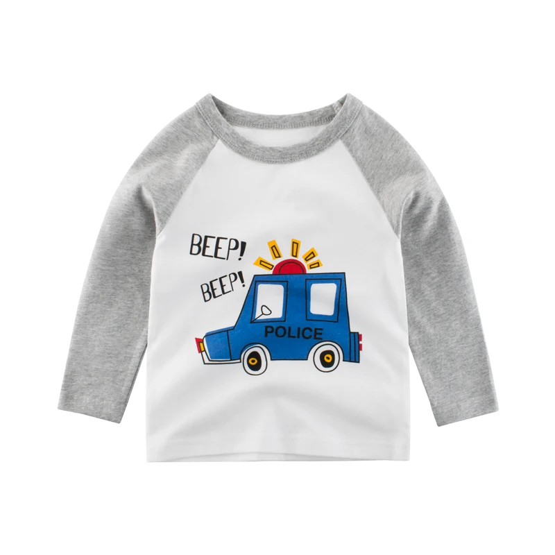 

Boys Tops Kids T-shirts 2020 Fall Winter Cars Children Long Sleeve T Shirt 12M-8 Years Cartoon Kids Baby Casual Tees for Boy