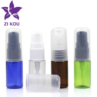 10pcslot 10ml pet cosmetic dispenser essential oil liquid sprayer lotion bottling foam refillable pump bottlewhole cover