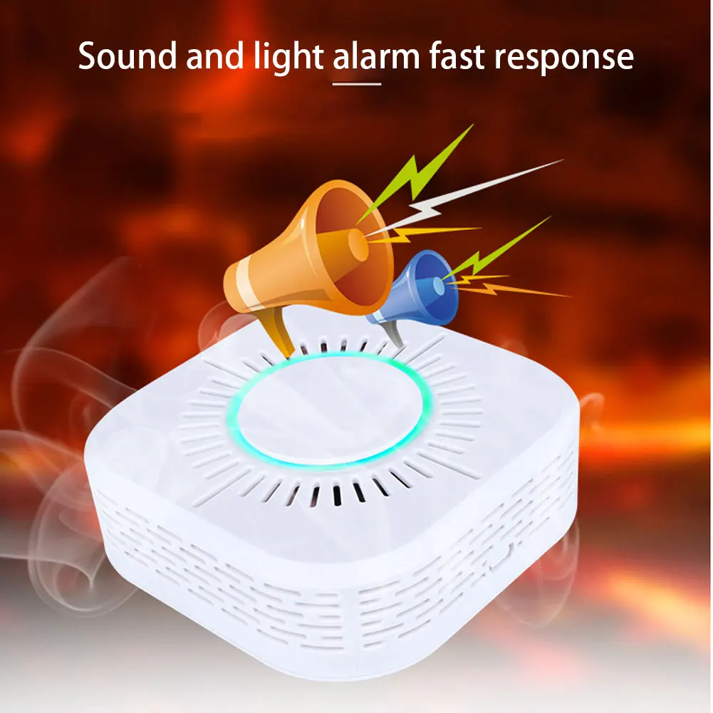 

Work Alone Smoke Sensor Carbon Portable Independent Wireless Smoke Alarm Monoxide Meter For Home Safety Security Smoke Detector