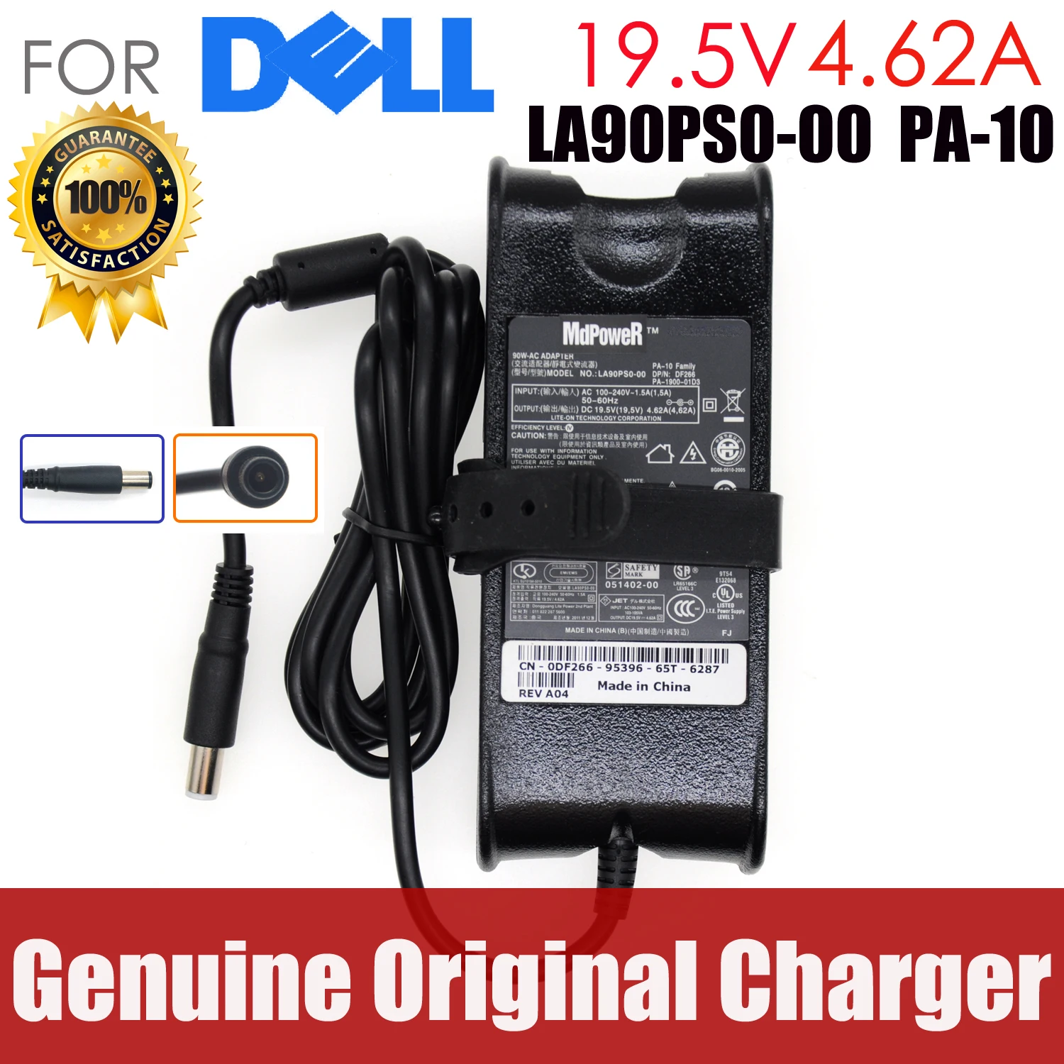 

Original 19.5V 4.62A 90W For DELL 15R 15R3421 15V-4516 FA90PM111 AA90PM111 ADP-90LD CM889 laptop supply AC adapter charger