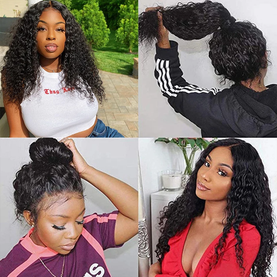 Парик из человеческих волос с прозрачными волнистыми накладками 13 х4 дюймов |