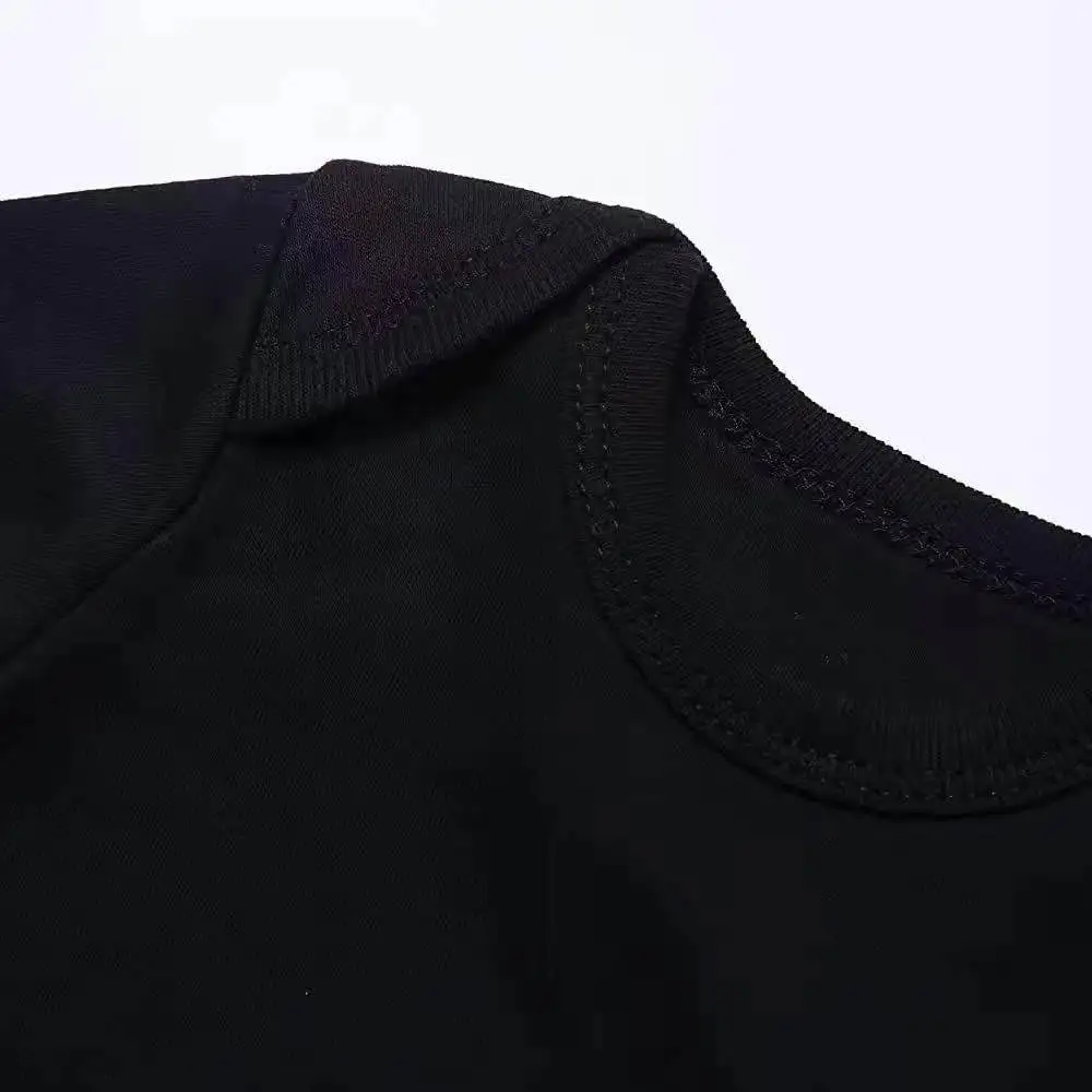 Комбинезон детский для мальчиков и девочек хлопок с длинным рукавом черный | Мать