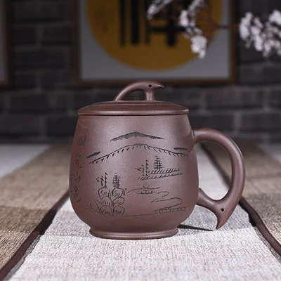 

400ML Yixing purple sand cup, office cup smooth sailing