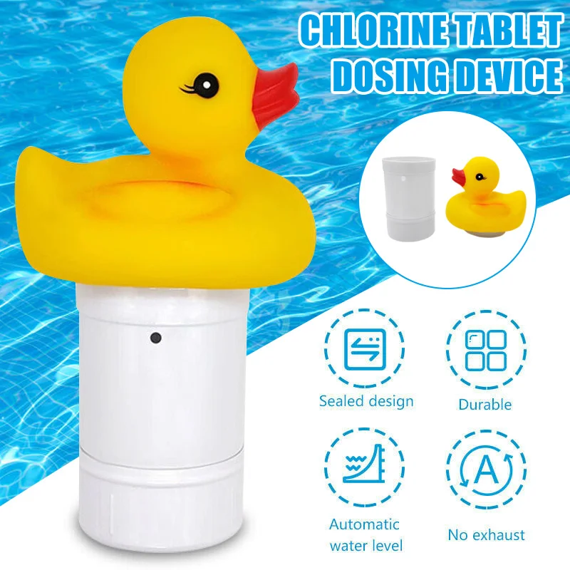 

Swimming Pool Cute Duck Floating Chemical Dispenser Floater Chlorine Tablets Dispenser AC889