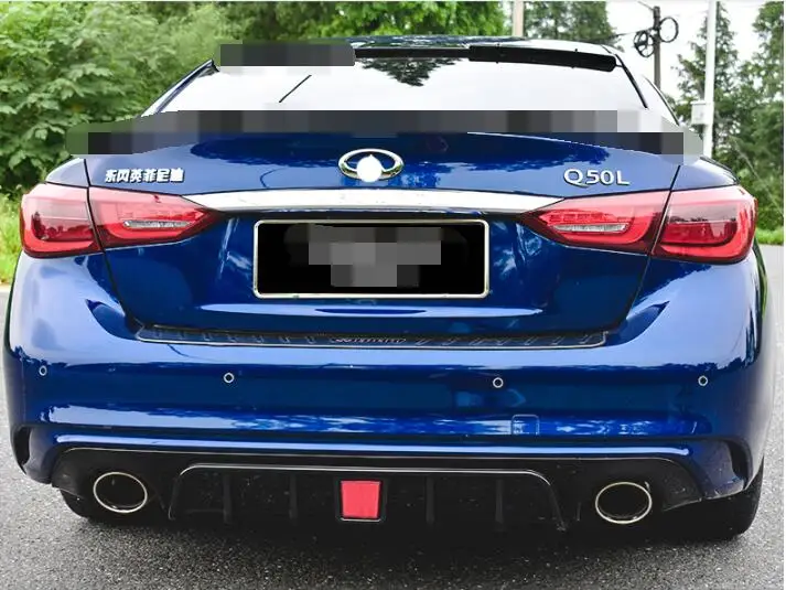 Задний спойлер для Q50 2018 ABS диффузор заднего бампера Infiniti Q50L комплект корпуса