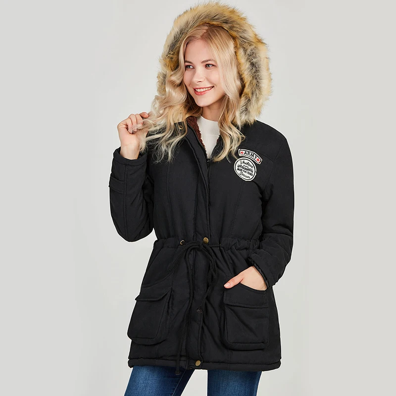 FTLZZ новые парки для женщин Осенне зимнее пальто теплая хлопковая зимняя куртка