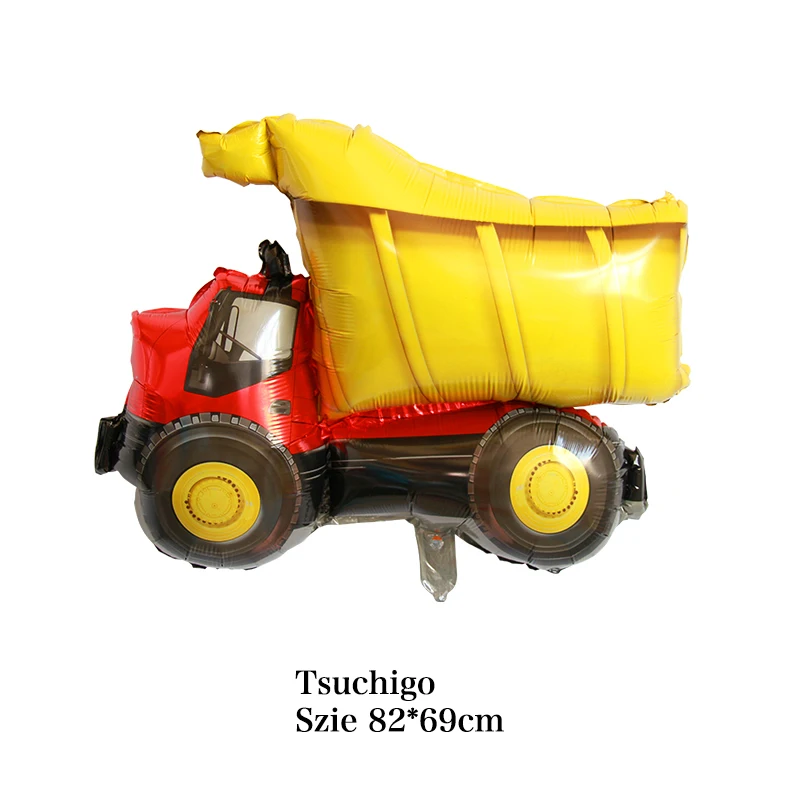 Tsuchigo-1PCS Мультфильм задний фон с изображением фермы вечерние счастливый плакат "с днем рождения" Экскаватор Воздушный шар автомобиль Одноразовые Партии Посуда Автомобильная гирлянда вечерние украшения - Цвет: Tsuchigo-1PCS