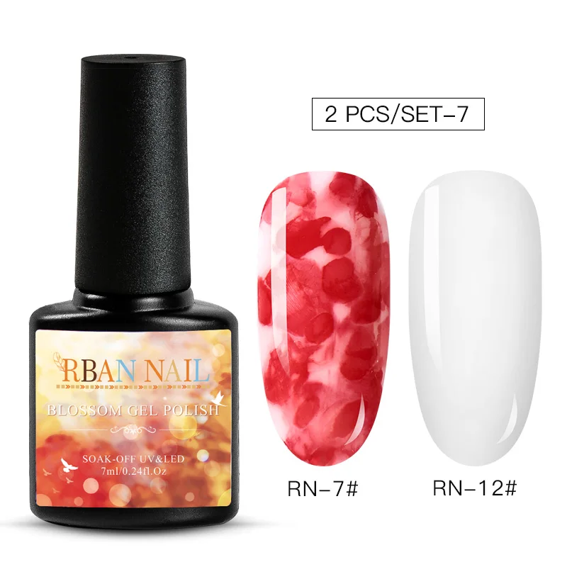 ZH04530 RBAN NAIL 8 мл Цветущий Гель-лак для ногтей акварельные чернила эффект дыма мрамор смазывание Lquid градиентный лак Гель-лак для творчества маникюр - Цвет: ZH04530
