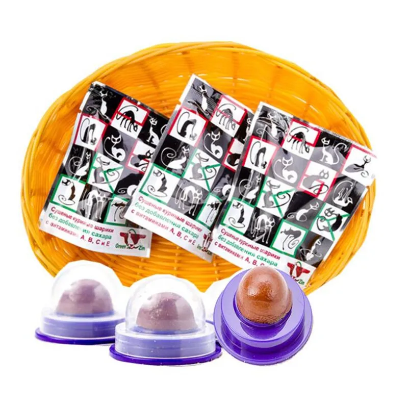 

Healthy Cat Snacks Catnip Sugar Candy Licking Solid Nutrition Gel Energy Ball Toy for Cat Increase Drinking Water Help Digestion