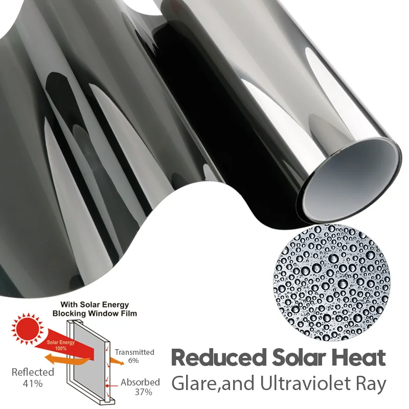 Супертонированная статическая пленка для окон всех видов гладкого